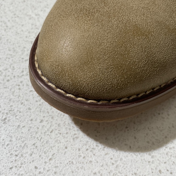 New Mens Suede Beige Dress Shoes with laces, comfort insoles size 12 - Picture 9 of 13